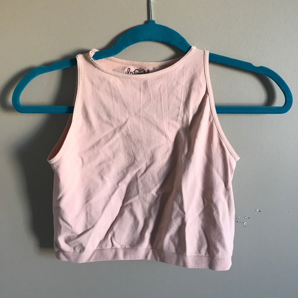Free people intimately baby pink crop top